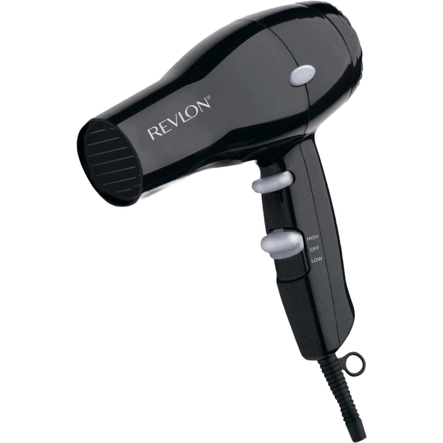 Compact black Revlon hair dryer with two heat and speed settings in Health & Beauty collection under $50
