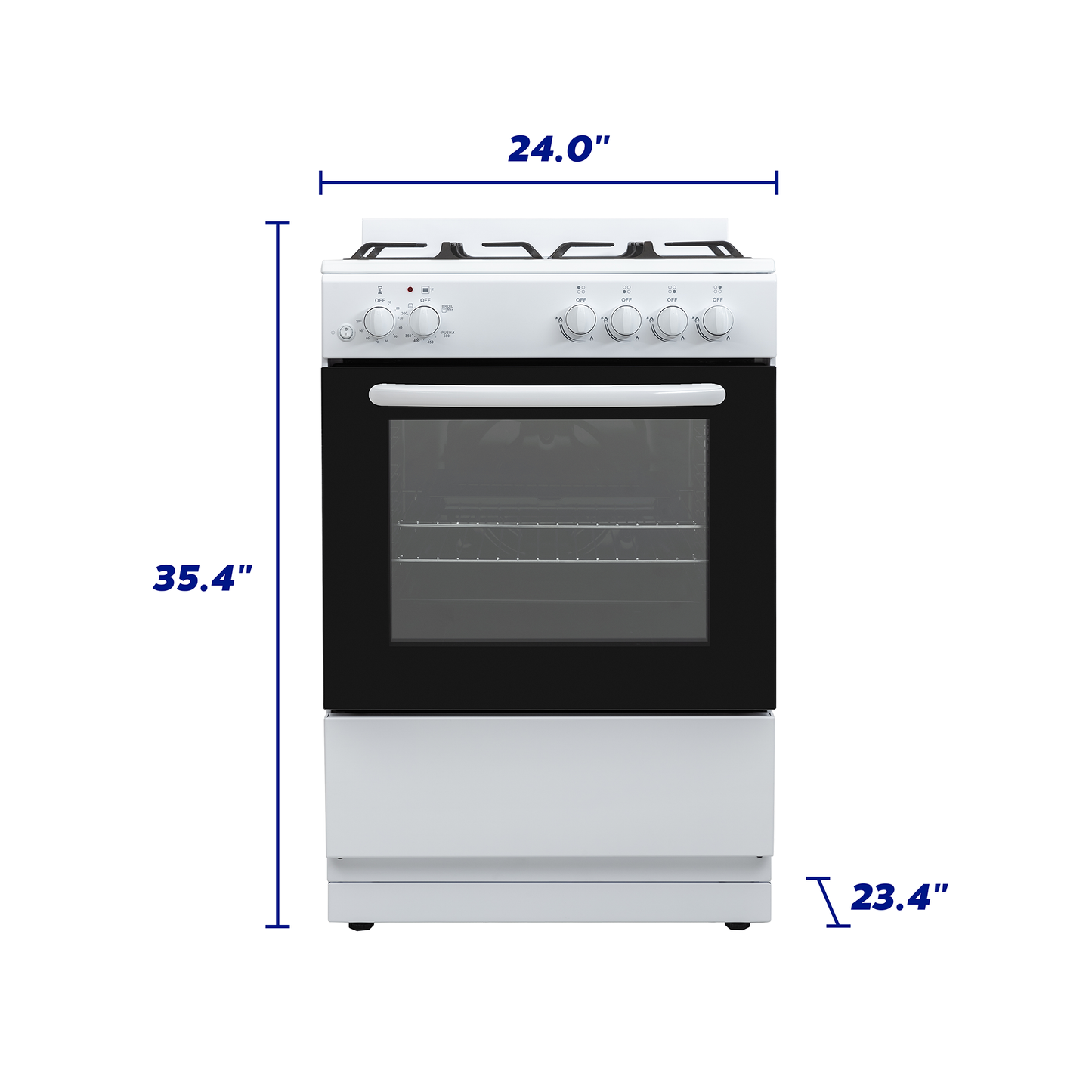 Element Electronics 24" Gas Range (EGR244MCCW)