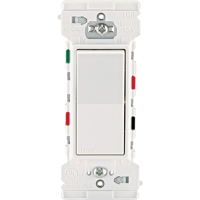 White rocker switch with metal mounting bracket for electrical and home improvement projects under $50