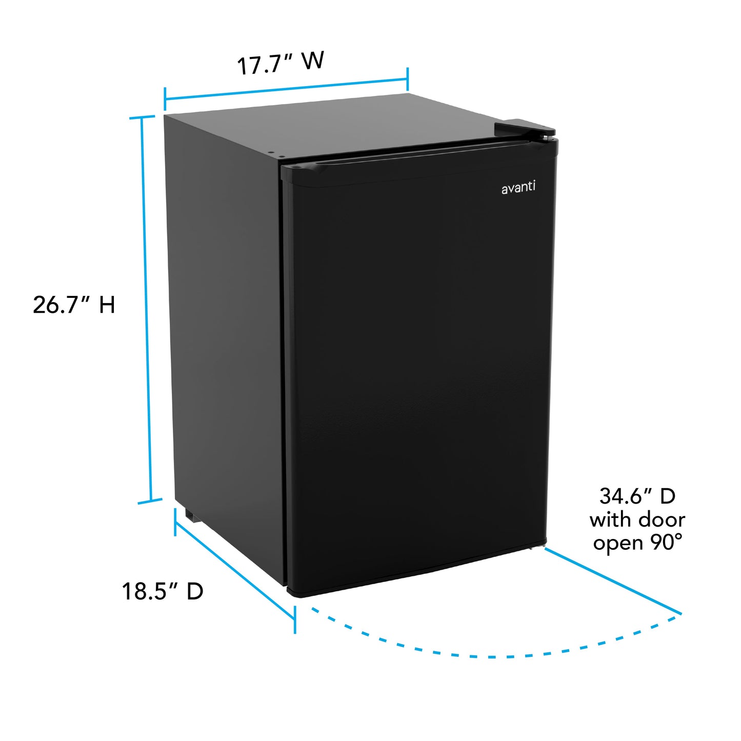 Avanti 2.5 Cu. Ft. Compact Refrigerator - Black
