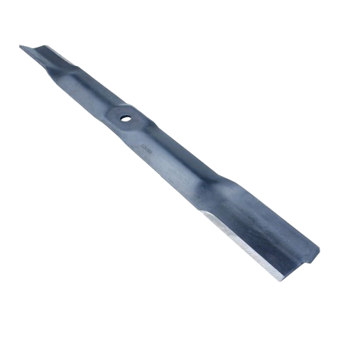 Steel low lift mower blade with central mounting hole designed for durable lawn maintenance and home improvement tasks