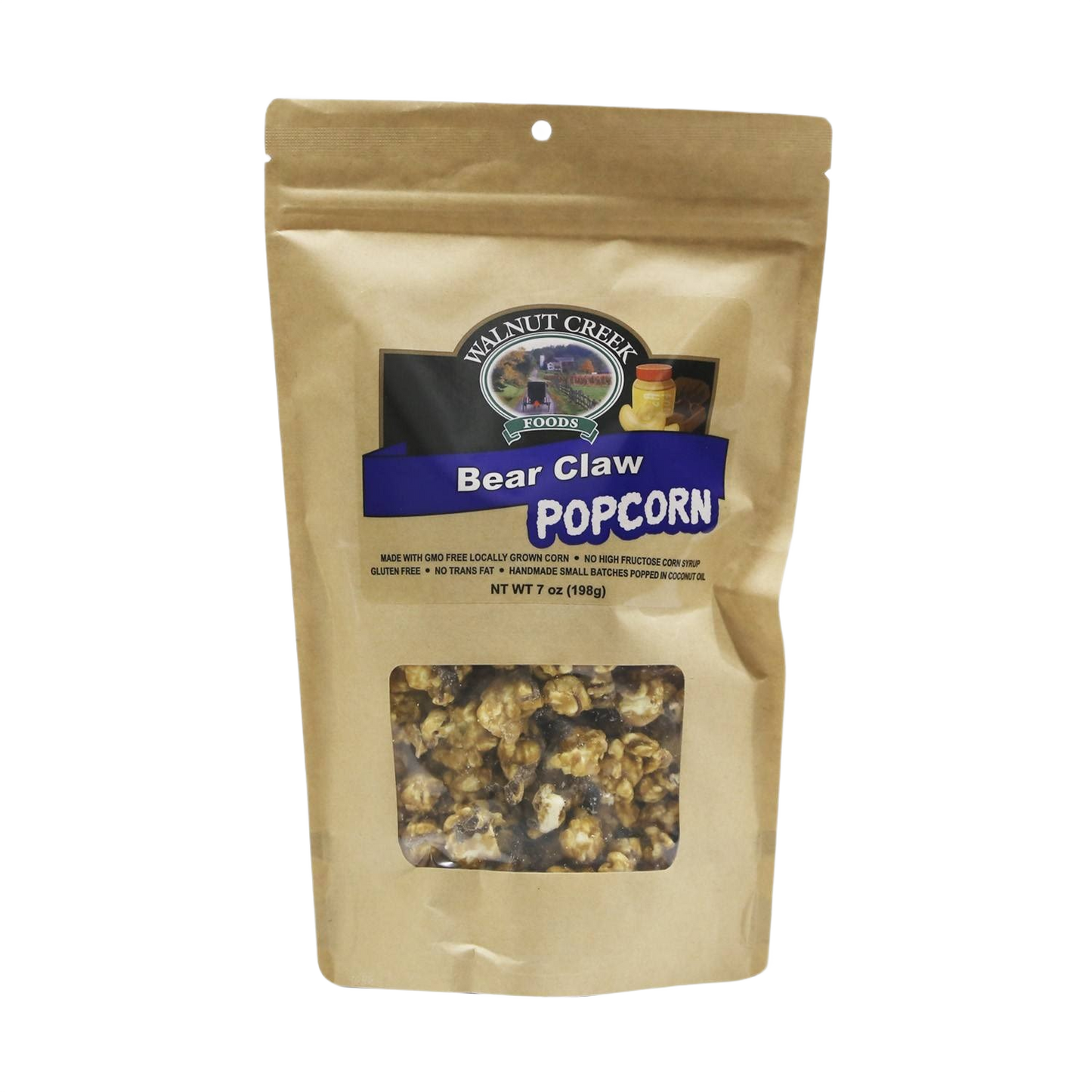Brown kraft paper bag of gluten-free Bear Claw popcorn from Chips & Snacks and Food & Beverage collections under $50