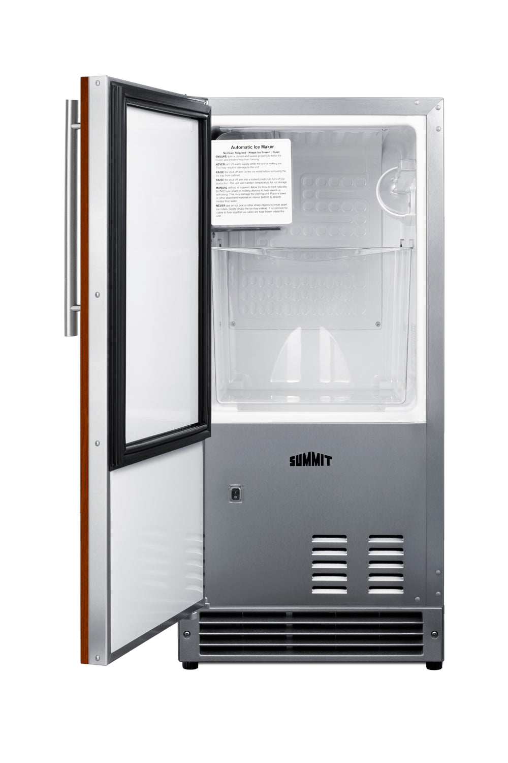 15" Wide 25 lb. Drain-Free Icemaker, ADA Compliant (Panel Not Included)