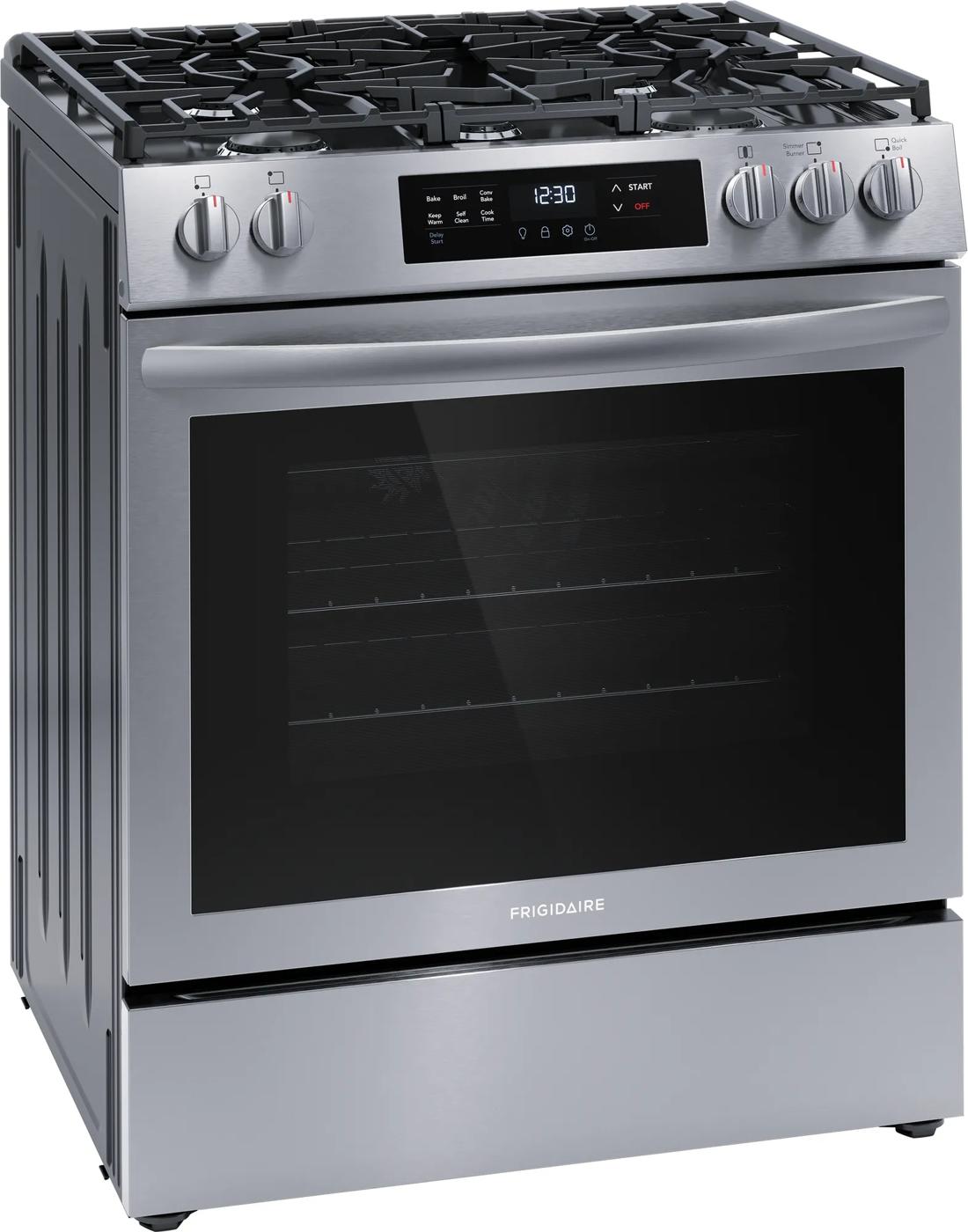 30" Front Control Gas Range with Convection Bake