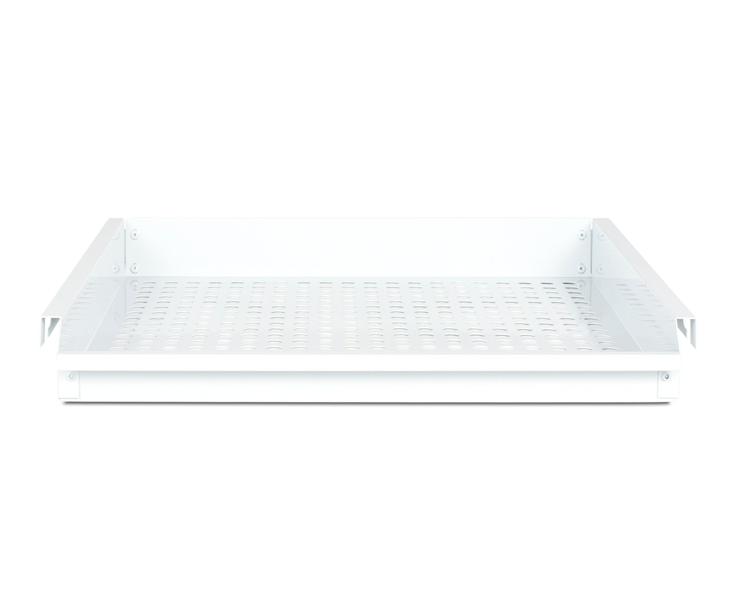White metal removable drawer with ventilation holes designed for upright refrigerators in kitchen and appliance collections