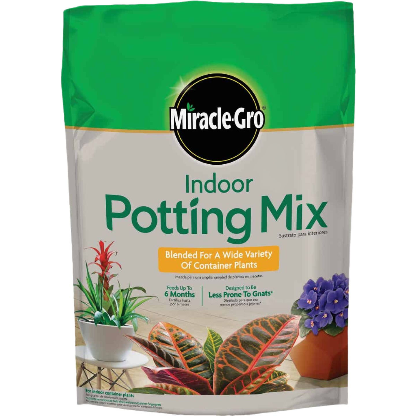 Bag of Miracle-Gro indoor potting mix for container plants in Soils & Mulches and Gardening collections under $50