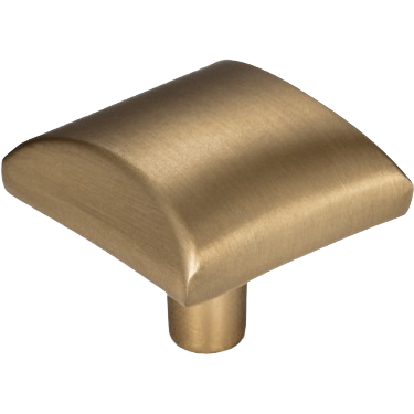 Square satin bronze cabinet knob with smooth curved edges for furniture hardware and home improvement accessories under $50 collections
