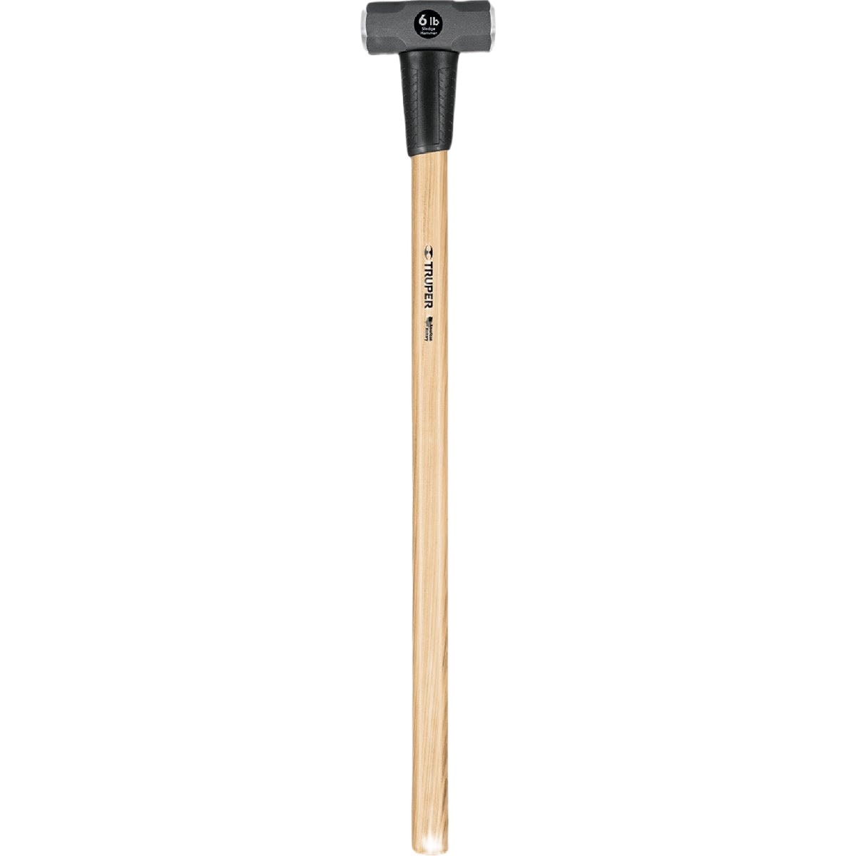 36-inch double-faced sledge hammer with 6-pound steel head and wooden handle for heavy-duty home improvement tasks