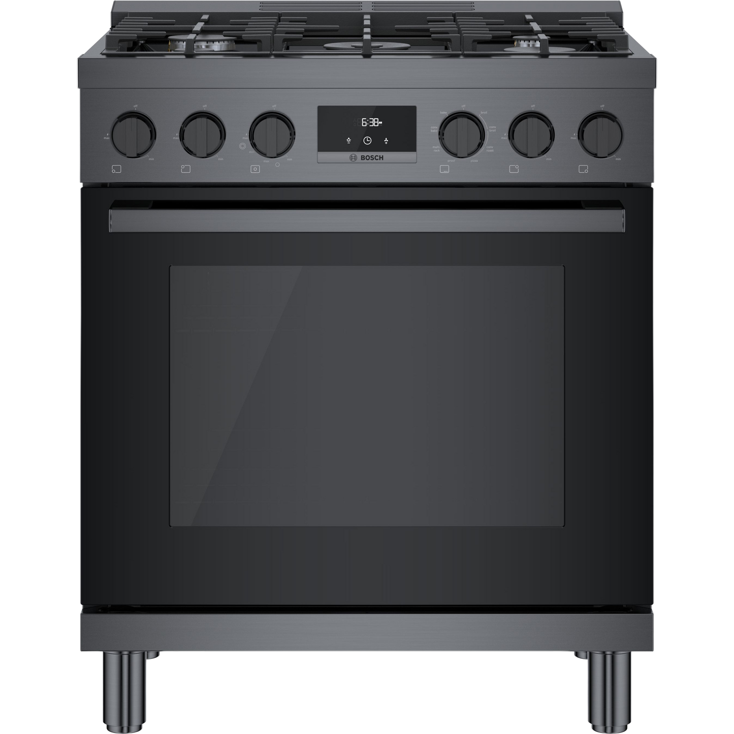 800 Series, Dual Fuel Freestanding Range, 30'', Black Stainless Steel