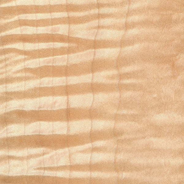 Light natural figured maple wood surface with subtle waves and soft grain pattern for woodworking projects