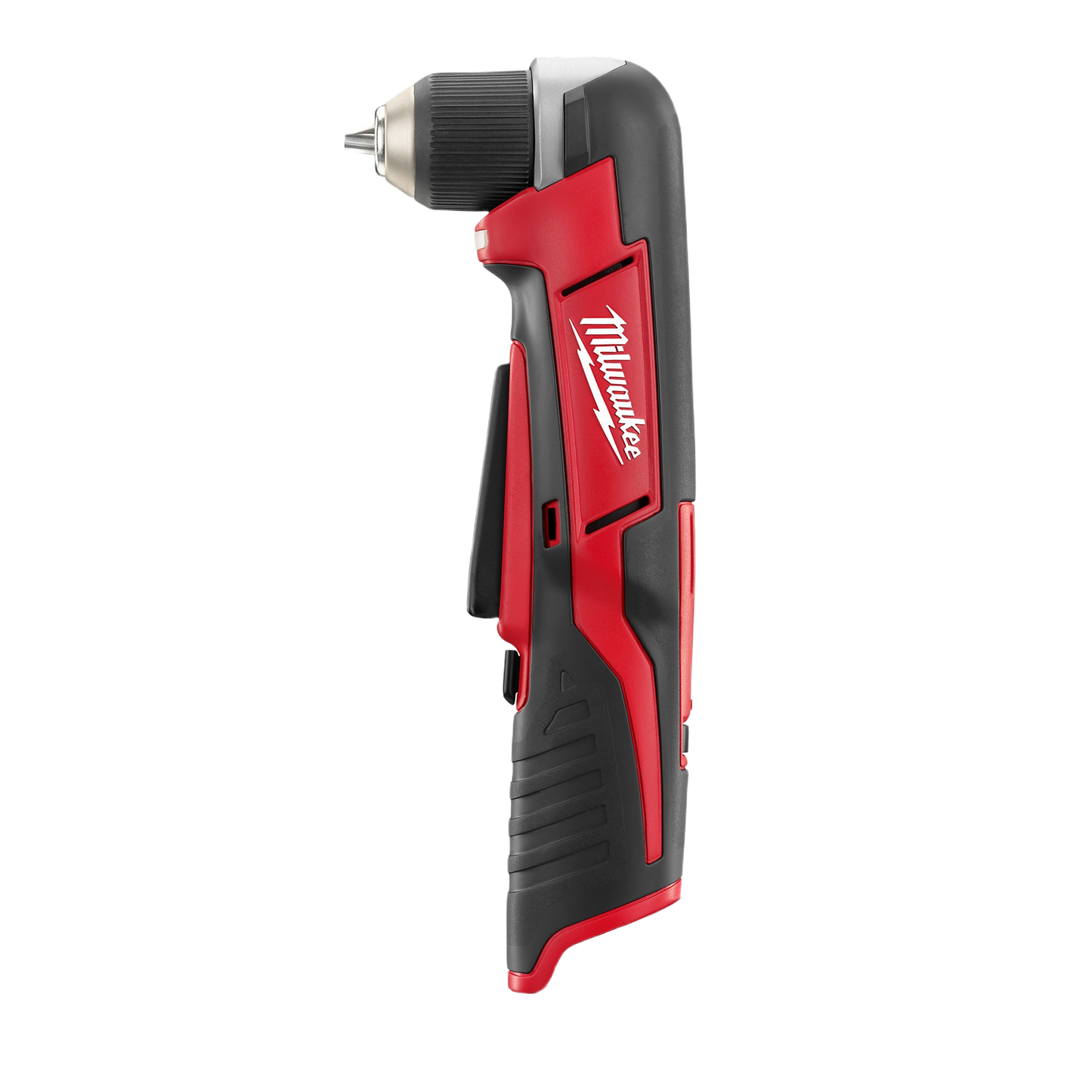 Compact cordless right angle drill in red and black with ergonomic grip for efficient home improvement projects