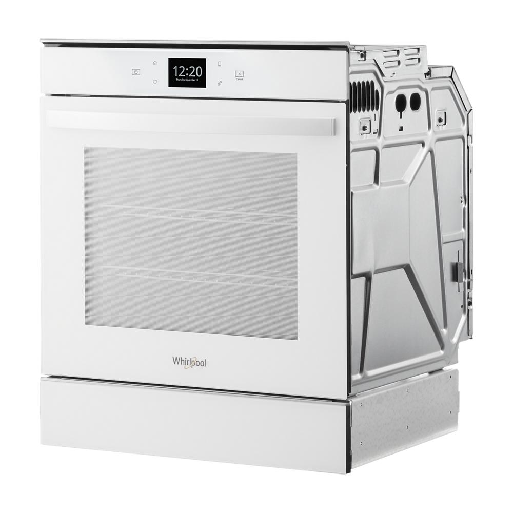 White 24-inch convection wall oven with touchscreen display and stainless steel sides from Wall Ovens collection