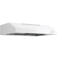 White under-cabinet range hood with control knobs from Range Hoods and Kitchen & Kitchenware collections