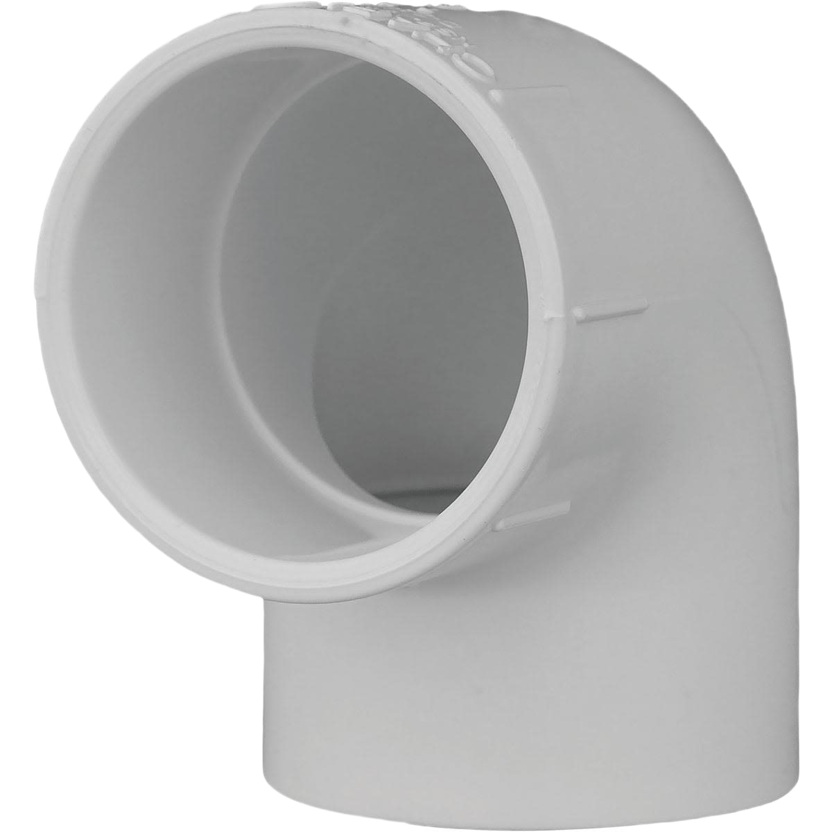 White PVC 90-degree elbow fitting for plumbing in Pipes & Fittings and Home Improvement collections under $50