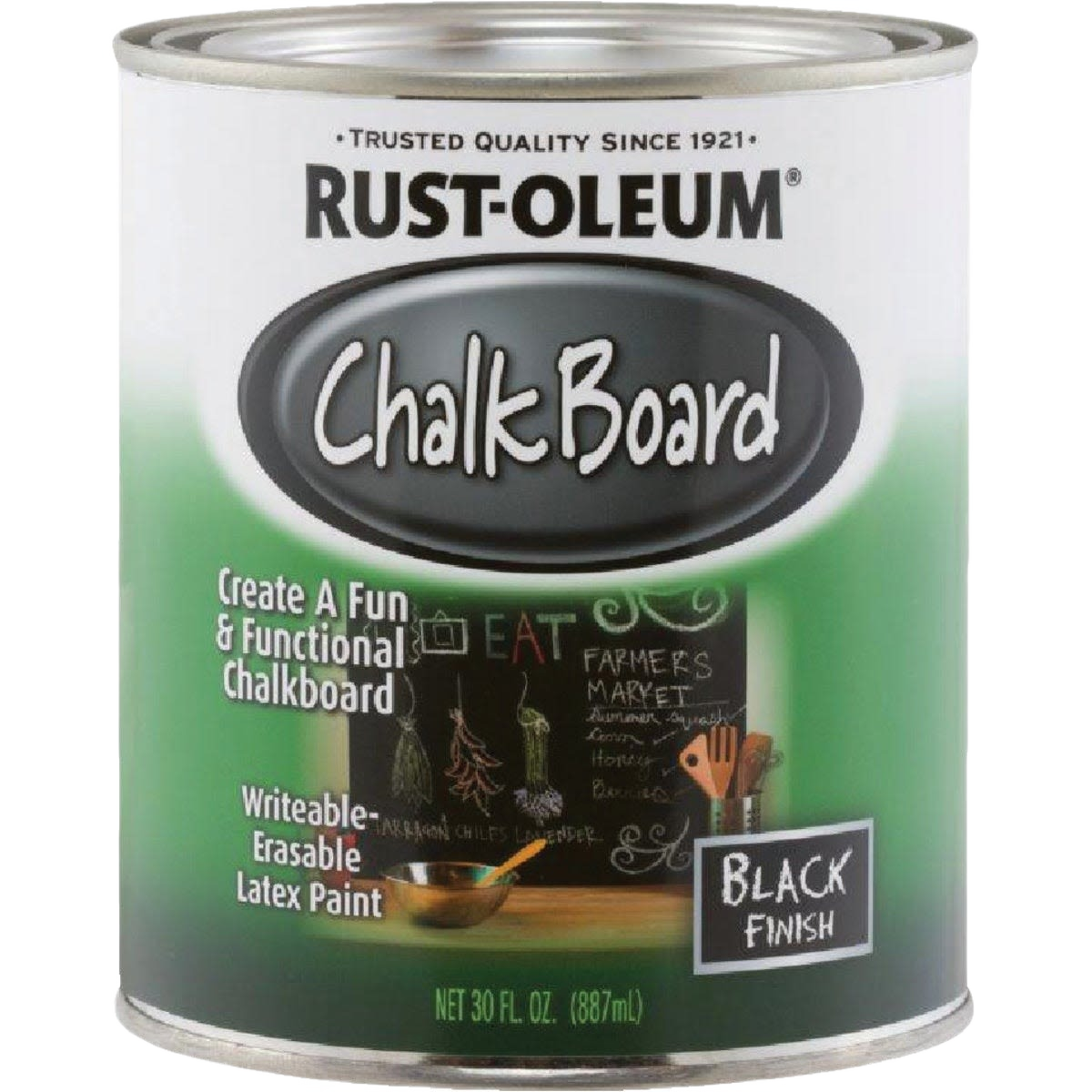 1 quart can of Rust-Oleum specialty flat black chalkboard paint for home improvement and specialty paint projects