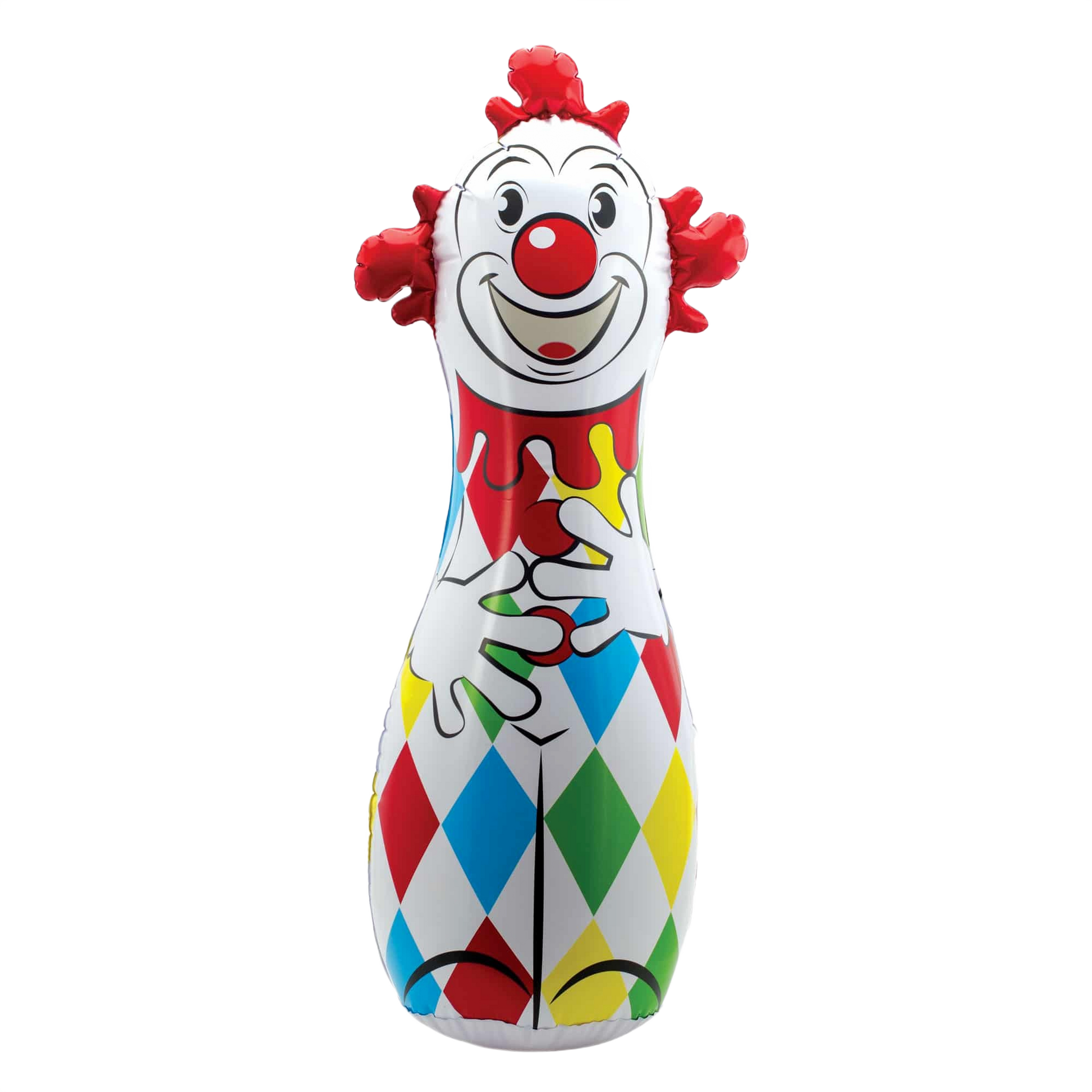 Classic clown bop bag toy with colorful diamond pattern, designed for playful pretend play in Toys & Games under $50 collection