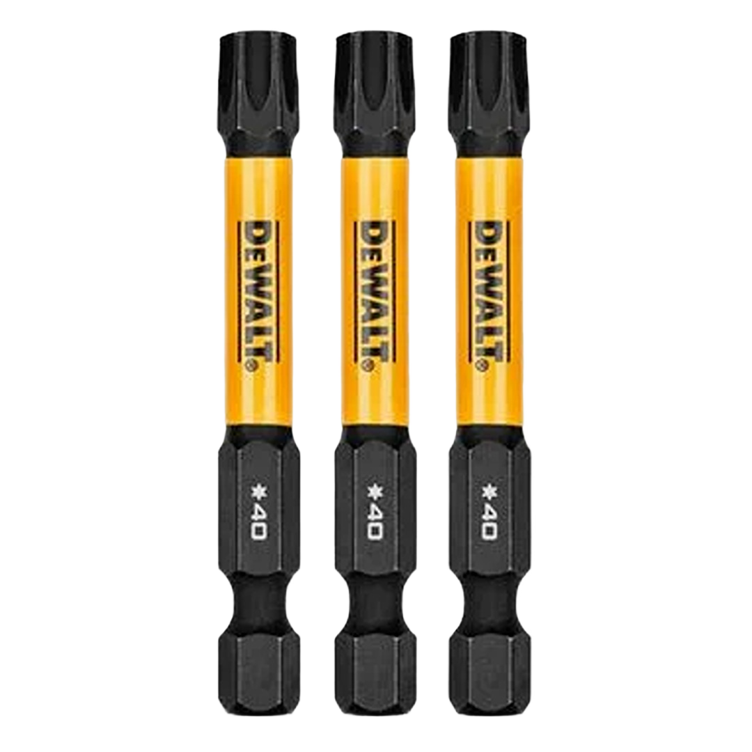 Set of three Flextorq T40 drill bits with durable construction for power tool accessories and home improvement tasks under $50 collection