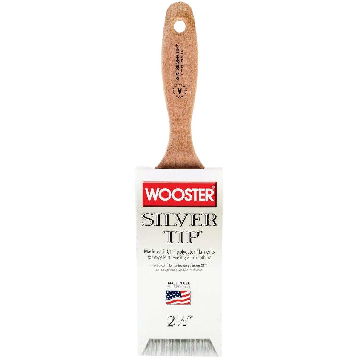 Wooster Silver Tip 2.5 inch flat varnish brush with wooden handle for paint and home improvement projects under $50 collection