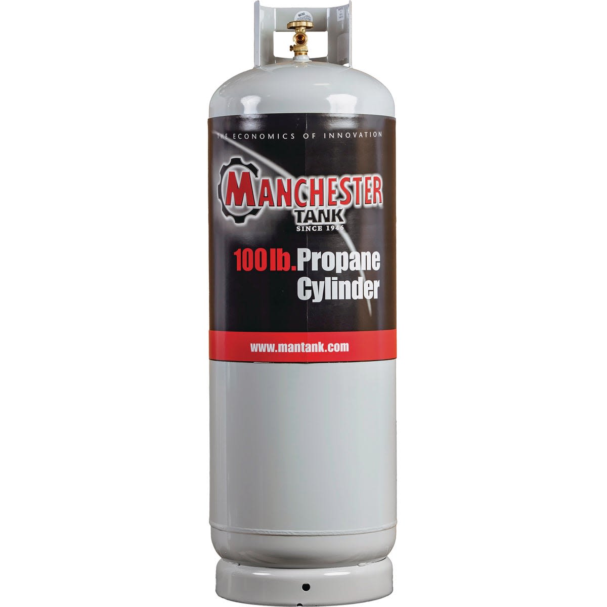Vertical steel propane cylinder with 100 lb. capacity for home improvement and tools in All Products collection