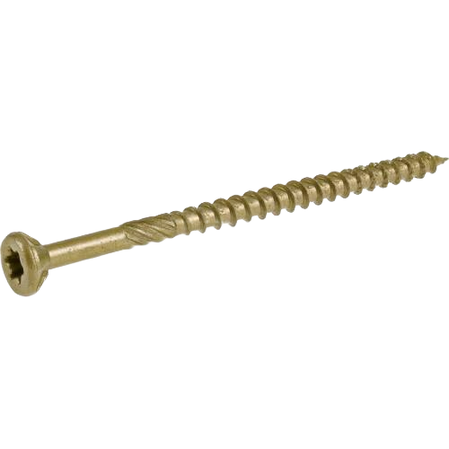 Hillman exterior wood screw with star drive and countersinking blades for outdoor woodworking and home improvement projects
