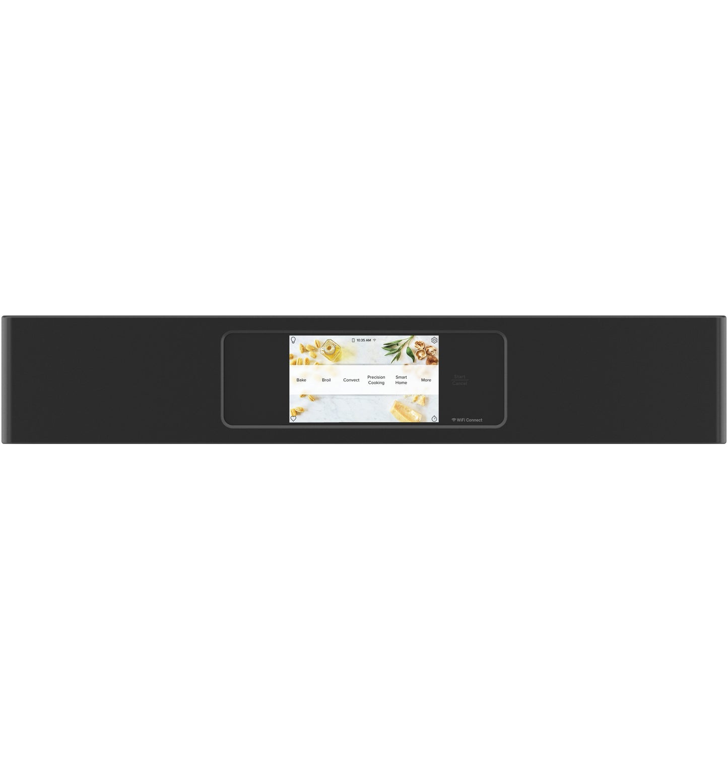 Touchscreen control panel of black built-in double wall oven from kitchen appliances and wall ovens collection