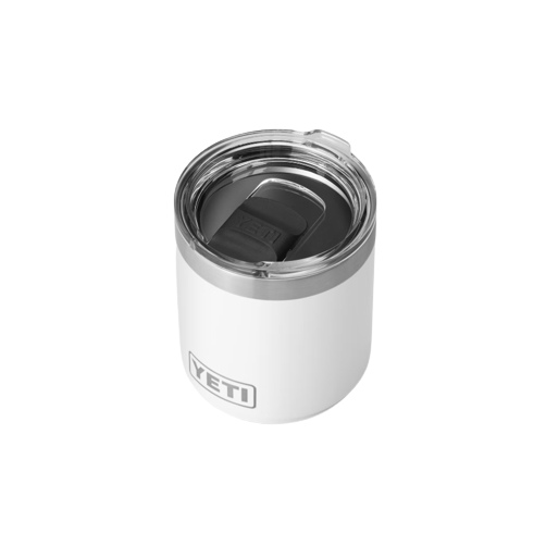 White insulated 10 oz lowball with Magslider lid for durable drinkware under $100 in kitchen and tableware collections