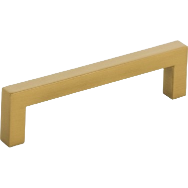 Satin bronze rectangular cabinet pull with modern squared edges for home improvement projects and hardware upgrades