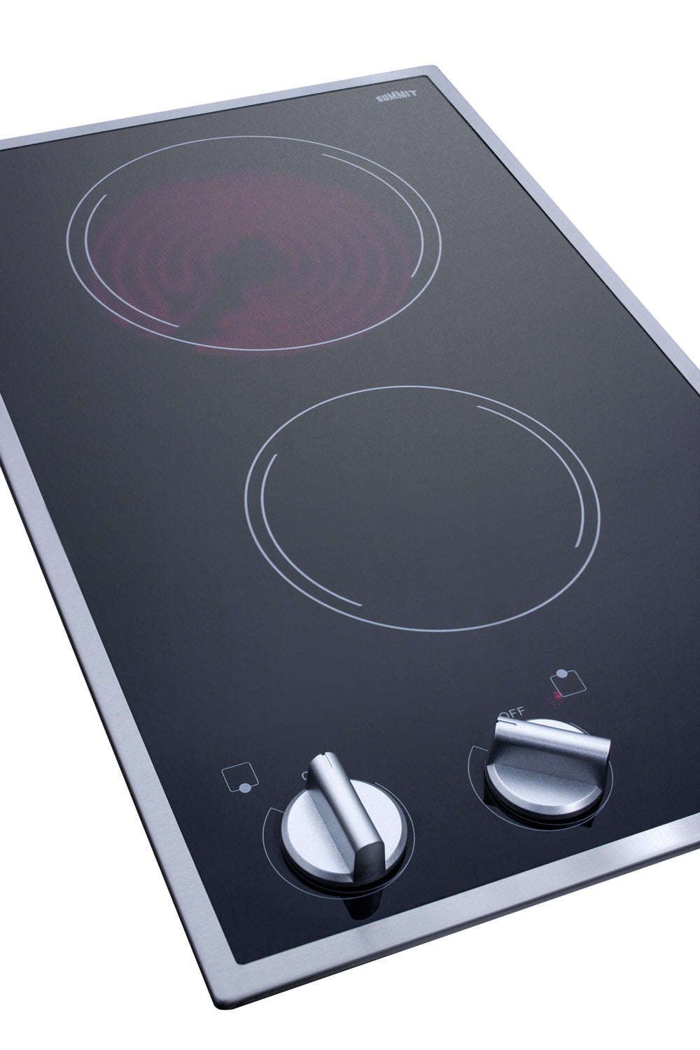 12" Wide 115V 2-Burner Radiant Cooktop