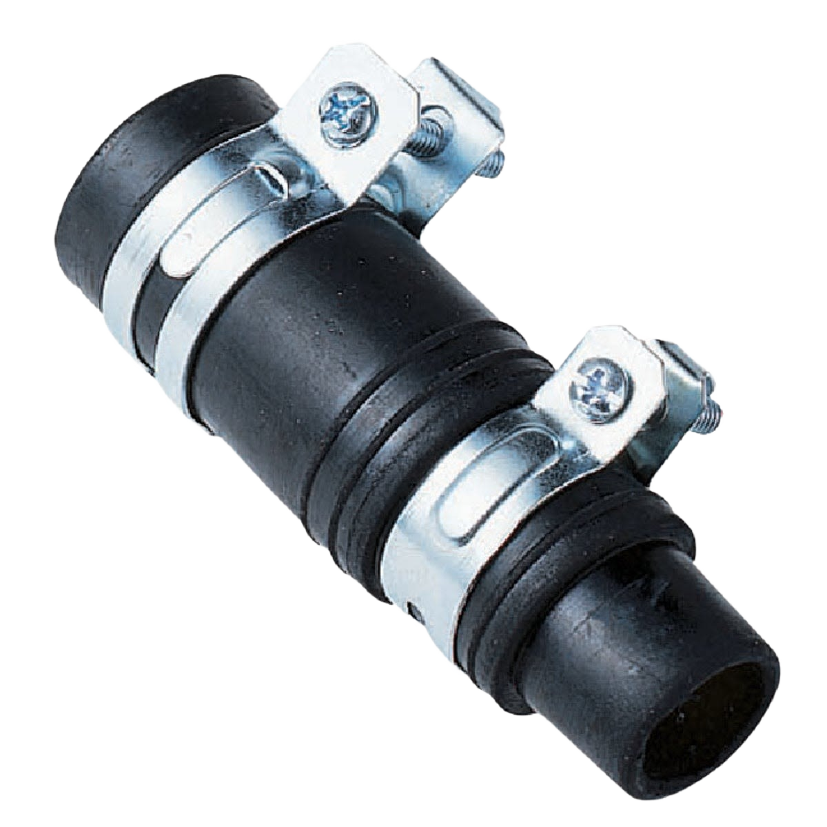 Black rubber and nylon dishwasher to disposer connector with metal clamps for plumbing repairs under $50 collections