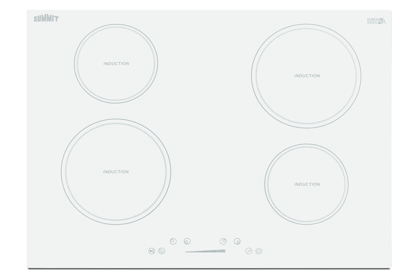 30" Wide 208-240V 4-Zone Induction Cooktop