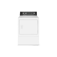White 27-inch electric dryer with steam feature and over-dry protection in appliances and dryers collections