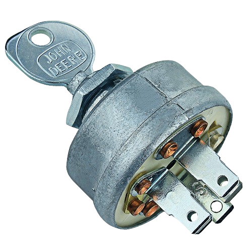 Metal ignition switch with key embossed John Deere for parts and lubricants under $50 collection