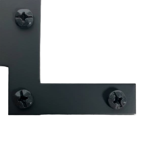 Matte black solid iron corner hinge with screws for cabinetry in hardware and home improvement under $50 collection