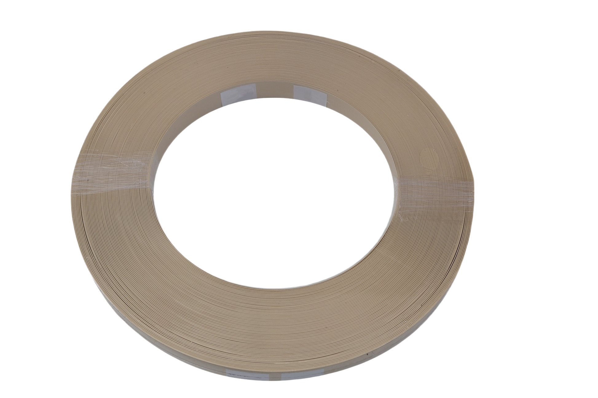 Roll of white maple edge banding measuring 7/8 inch wide and 250 feet long for home improvement use