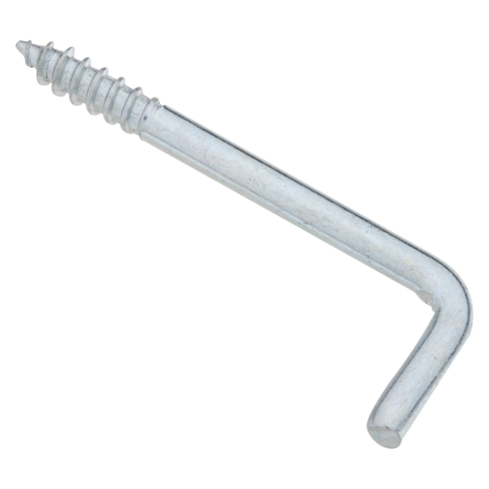 Square bend screw hook with threaded end for hanging and organizing in hardware and fasteners under $50 collection