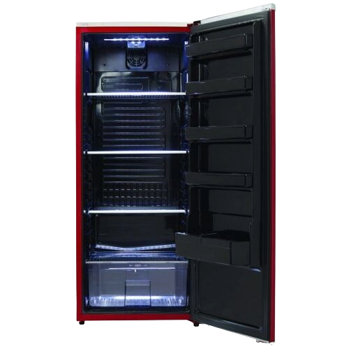 11 CuFt. All Refrigerator, All Black Interior, See-Through Crisper
