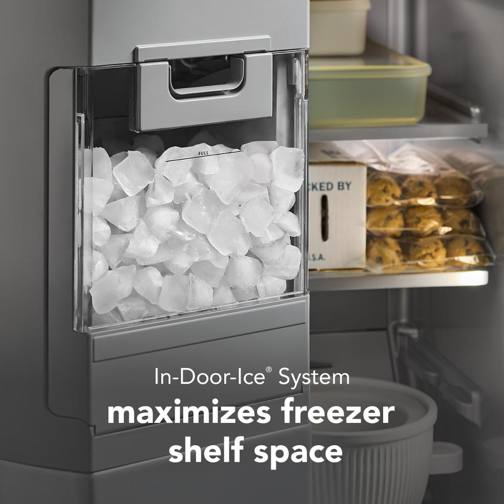 20.8 Cu. Ft. 36-Inch Counter-Depth Side-by-Side Refrigerator with Exterior Ice and Water Dispenser in PrintShield® Stainless Steel