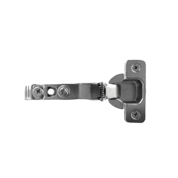 Nickel-plated metal half overlay self-close hinge for cabinets in hardware and furniture accessories collections under $50