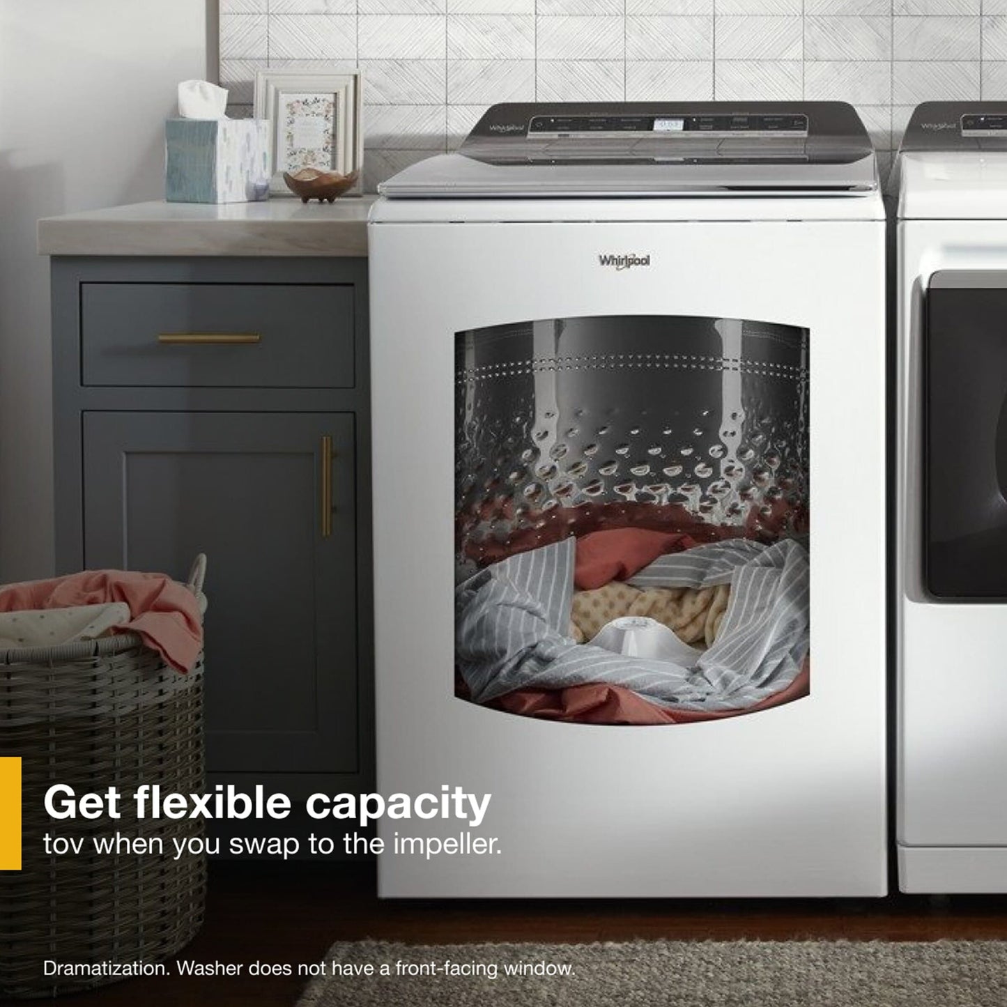 5.2 - 5.3 cu. ft. Top Load Washer with 2 in 1 Removable Agitator