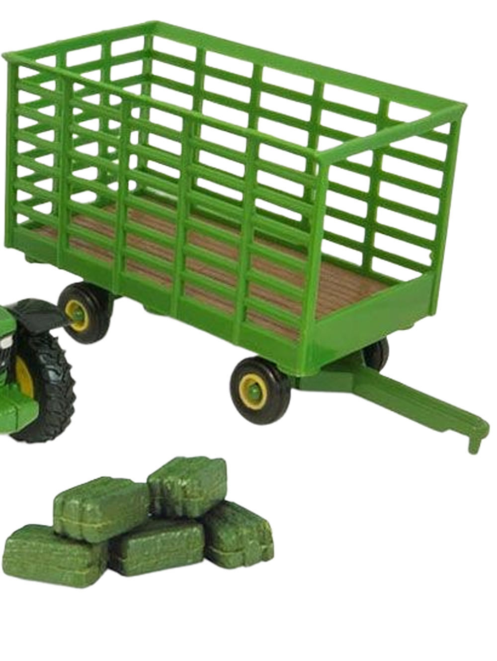 Ertl John Deere 1:64 Scale 6210R Tractor with 338 Square Baler and Bale Wagon