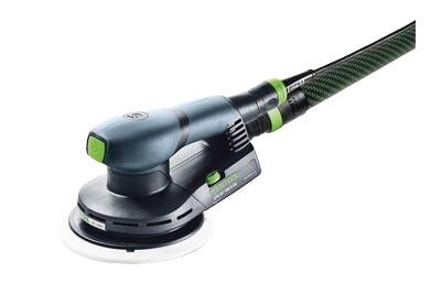 Festool orbital sander with dust extraction hose for efficient sanding in power tools and home improvement collections