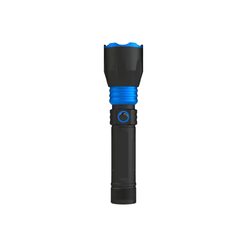 Compact black and blue handheld LED flashlight for home improvement and woodworking tools under $50 collections