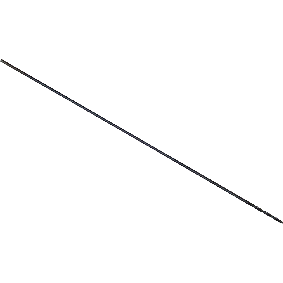 Black oxide 12-inch long drill bit designed for deep drilling in metal, wood, and PVC from woodworking tool accessories collection