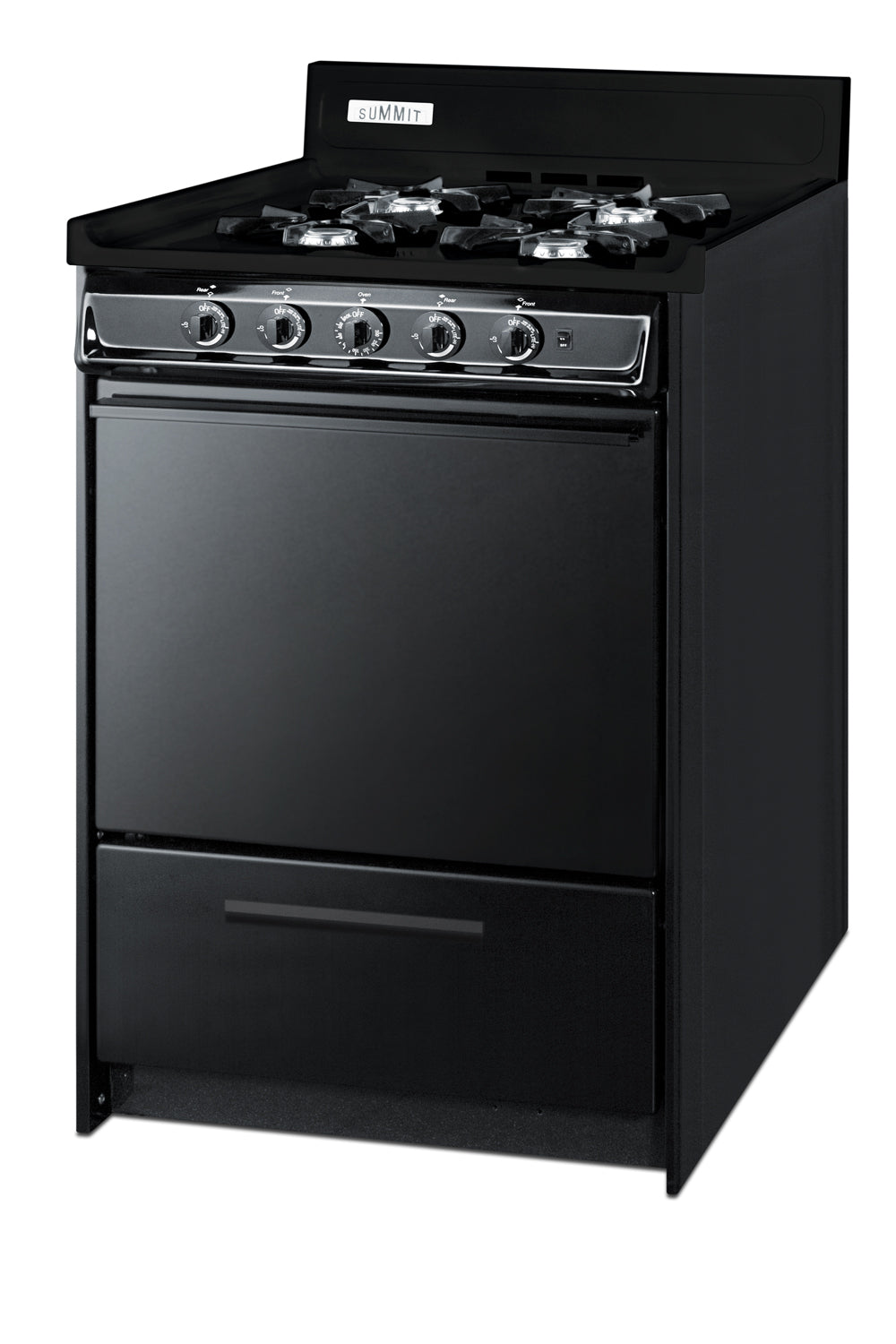 24" Wide Gas Range, Open Burners