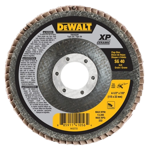 Ceramic flap disc with T29 grain designed for fast material removal in power tool abrasive accessories under $50