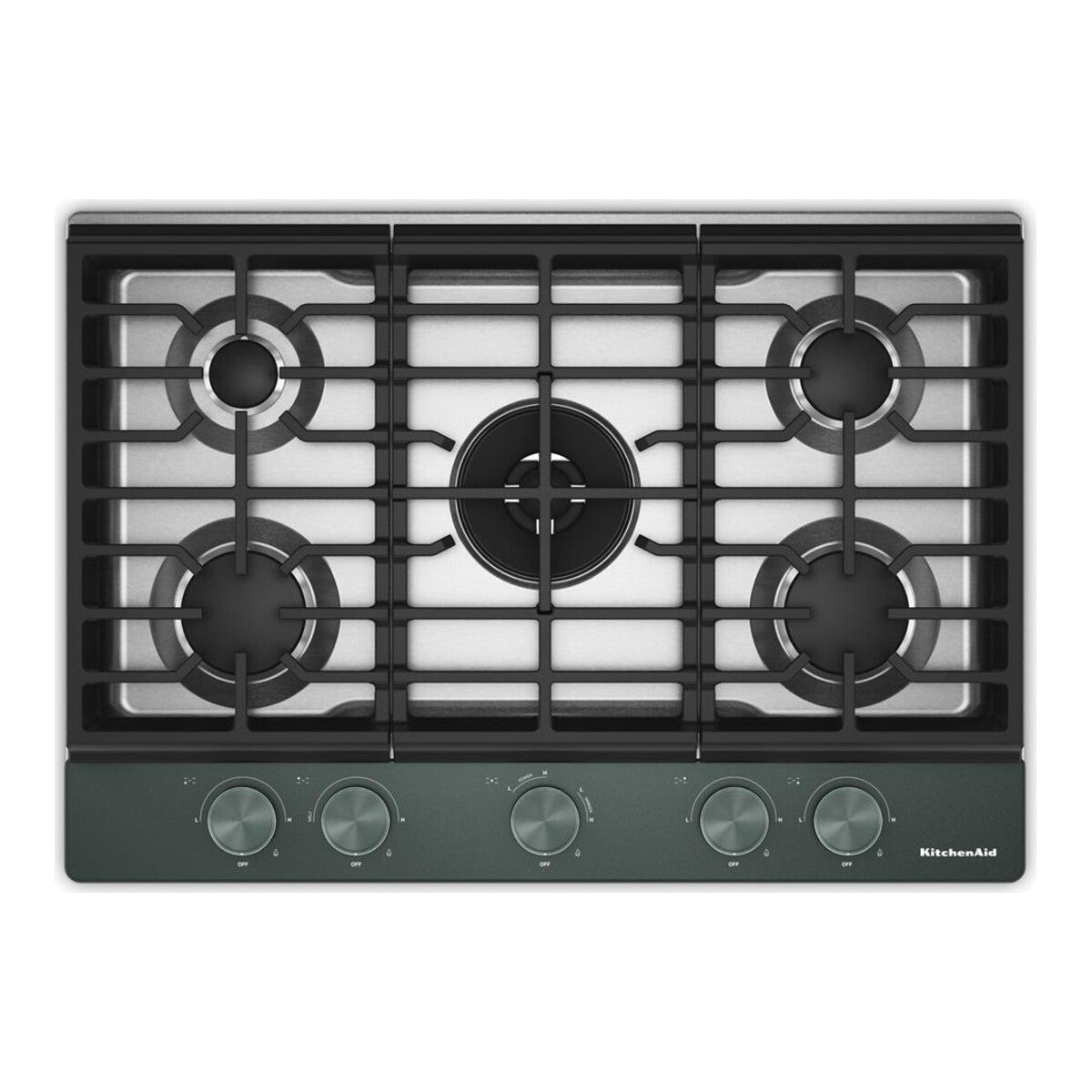 KitchenAid® 30 in. Gas Cooktop with 5 Burners and Integrated Wok Grate