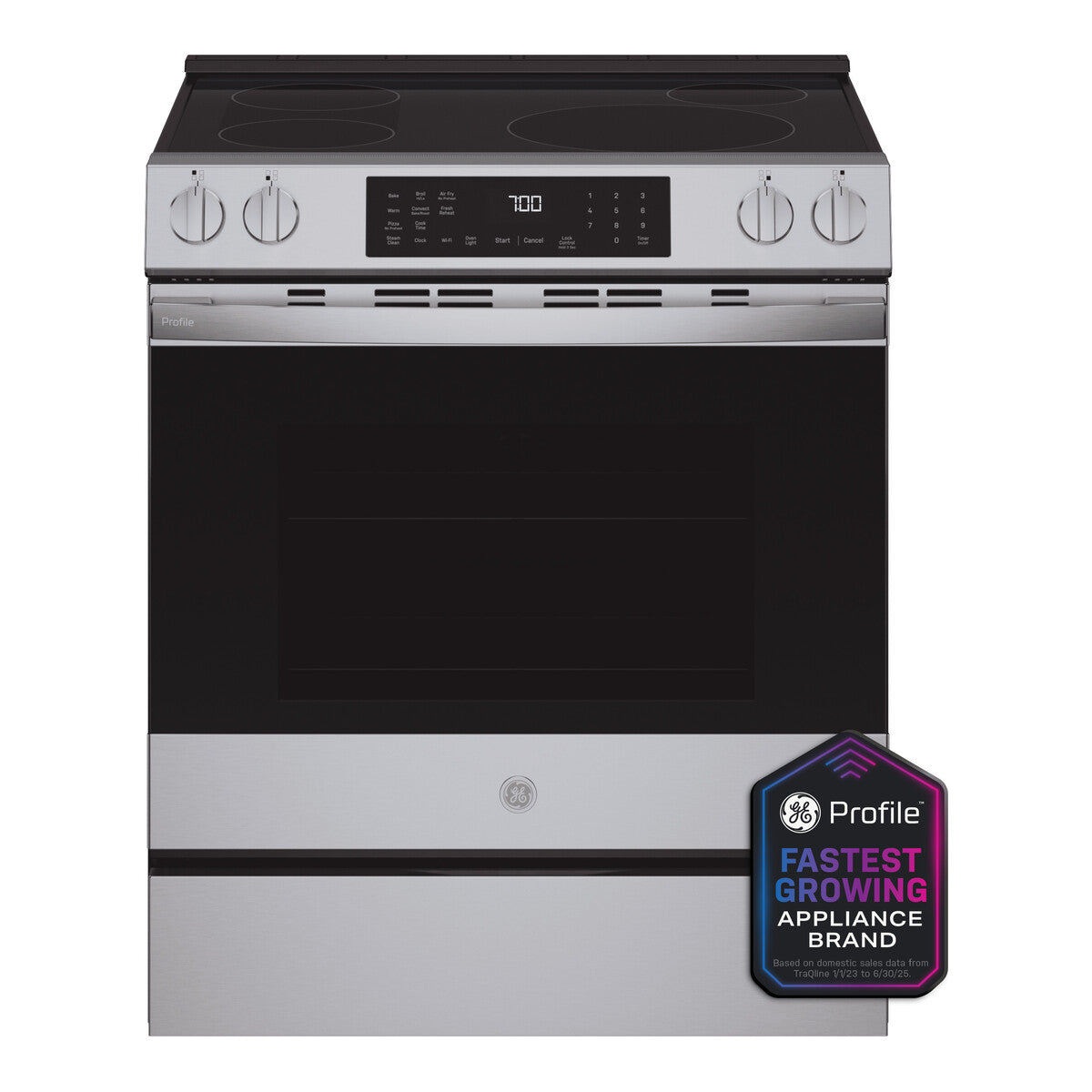 GE Profile™ ENERGY STAR® 30" Smart Slide-In Induction and Convection Range with No Preheat Air Fry and EasyWash™ Oven Tray