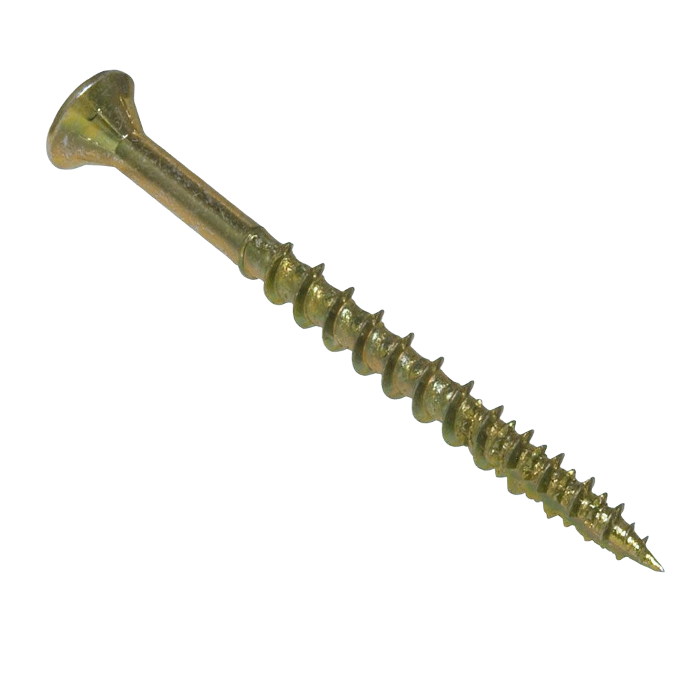 Zinc flat head wood screw with square drive designed for woodworking and fasteners under $50 collection