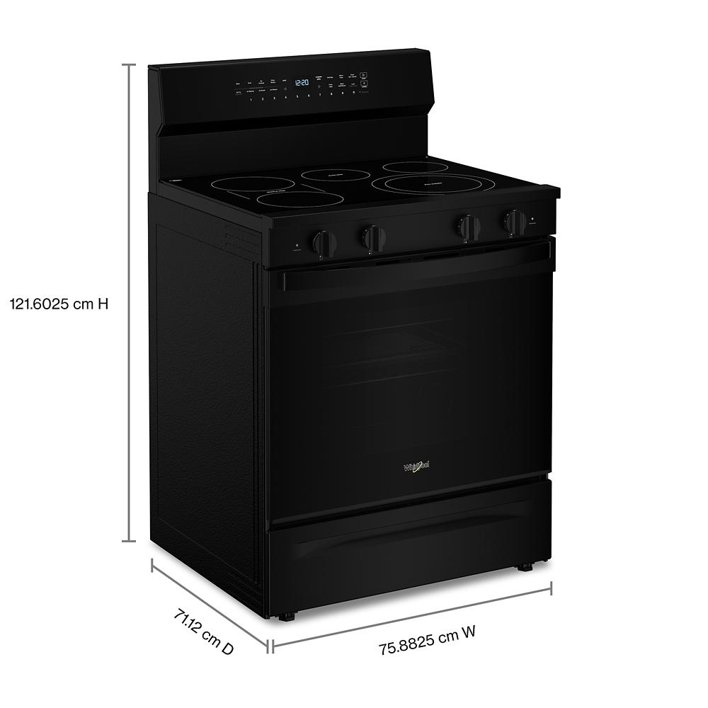 30-inch Electric Smart Range with Air Cooking Technology, No Preheat Air Fry, High Speed Preheat Oven, WipeClean™ Coating, and Steam/Self Clean