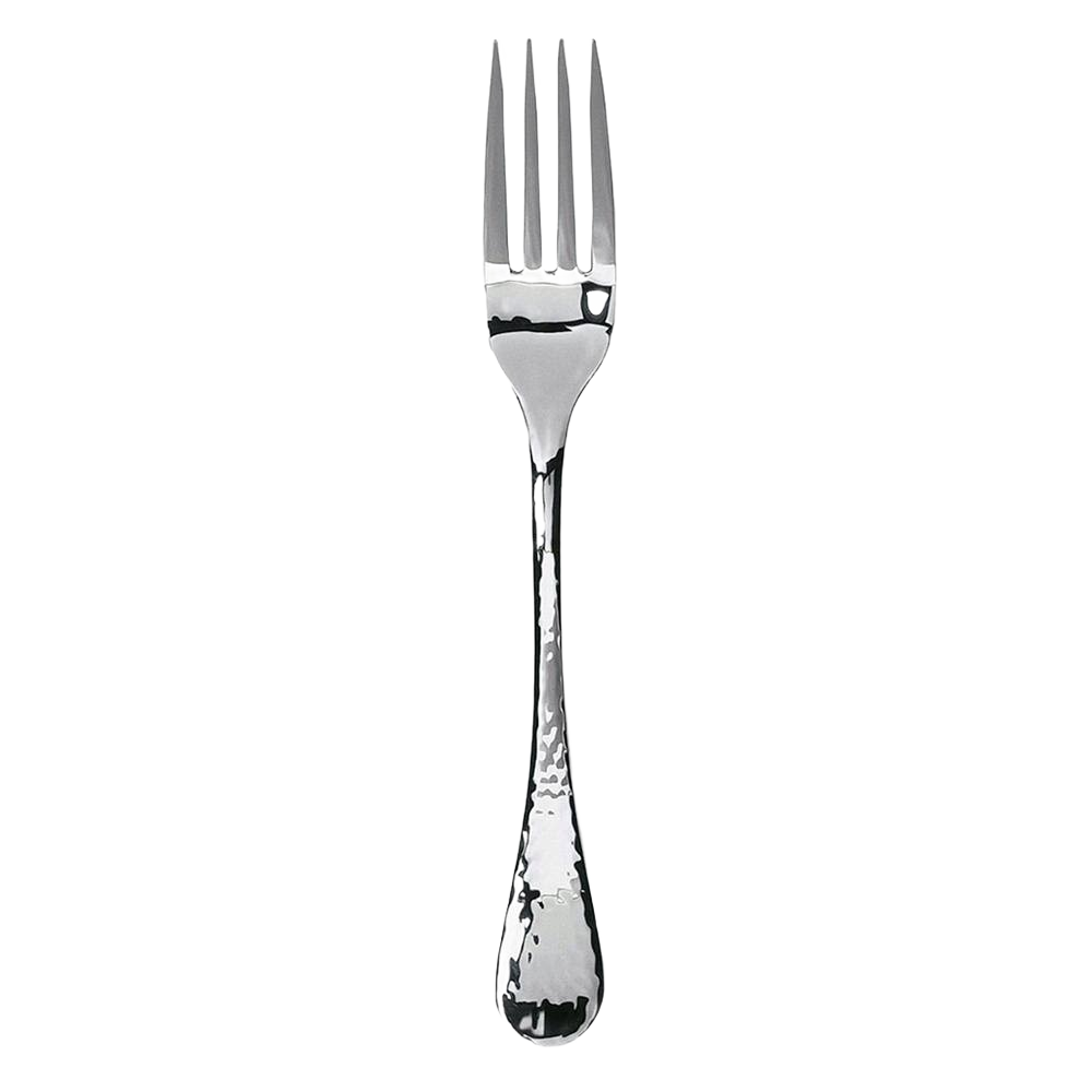 Hammered finish salad fork with faceted design in flatware and kitchenware collection under $50